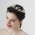 Crystal Pearl Crown Hairband Tiara Wedding Bride Luxury Hair Accessories Baroque Twine Alloy Headband Sweet For Women Girls